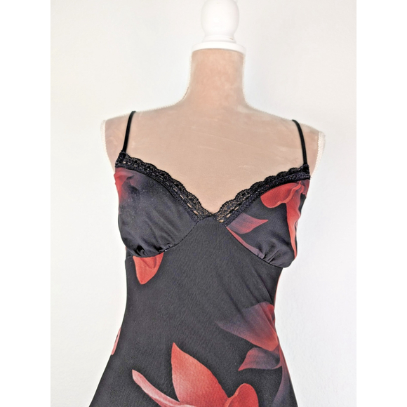 Windsor Babydoll Maxi Dress Sheer Mesh Overlay Sz M Whimsigoth Fairy Goth Vamp - Picture 6 of 13